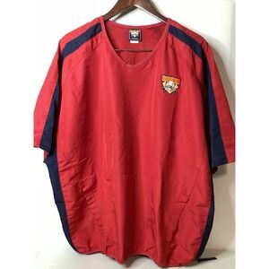 Vintage Cooperstown Dreams Park Men's Pullover Wind Breaker LG MLB Red V‎ Neck